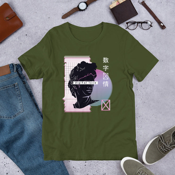 Vaporwave Digital Love Half-Sleeve Unisex T-Shirt