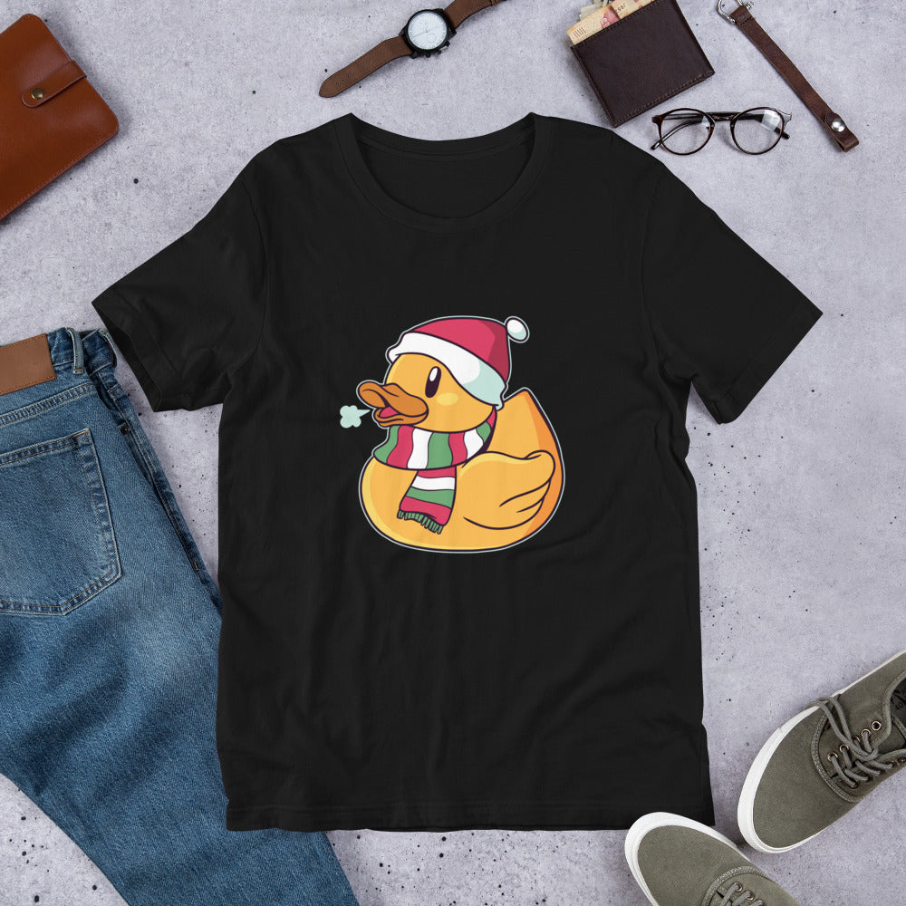 Christmas Duck Half Sleeve T-Shirt — Black
