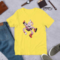 Falling Robot Half Sleeve T-Shirt — Yellow