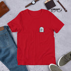 RIP Heart Half-Sleeve Unisex T-Shirt — Red