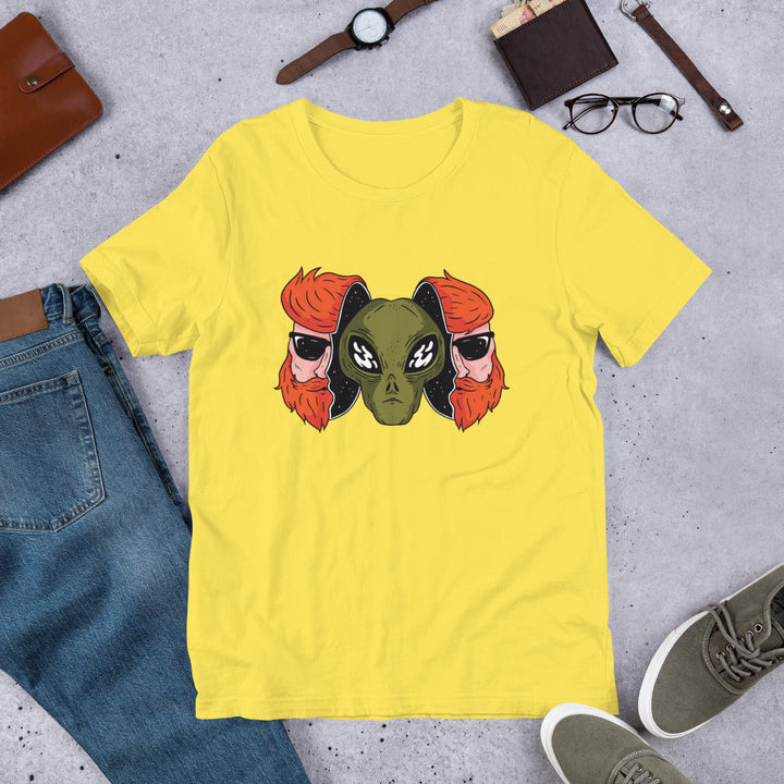 Alien Hipster Half-Sleeve T-Shirt