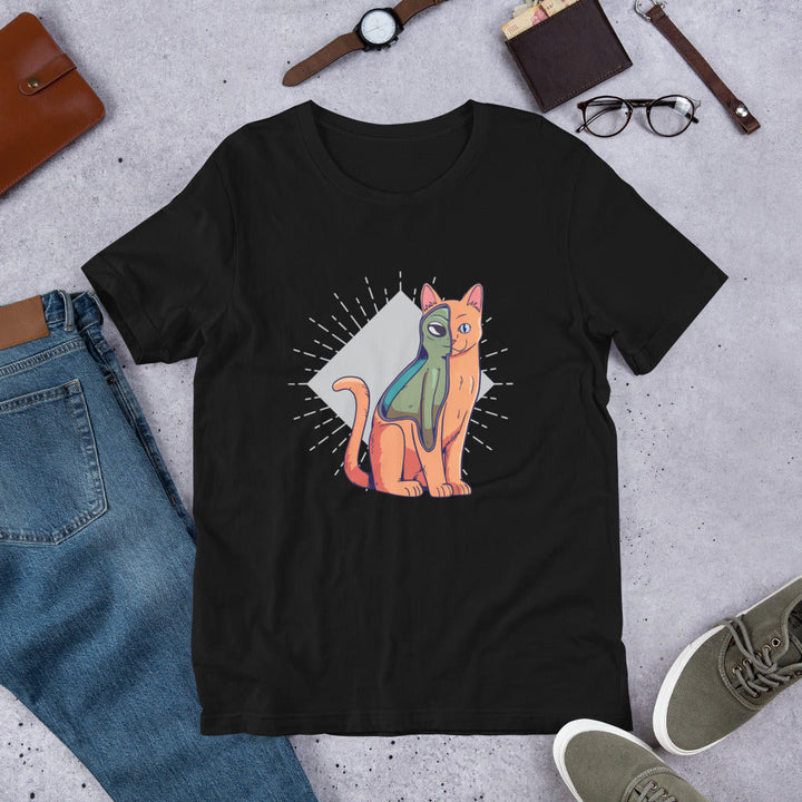 Alien Cat Costume Unisex Half-Sleeve T-Shirt #Plus-sizes