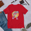 Robot Boombox Half Sleeve T-Shirt — Red
