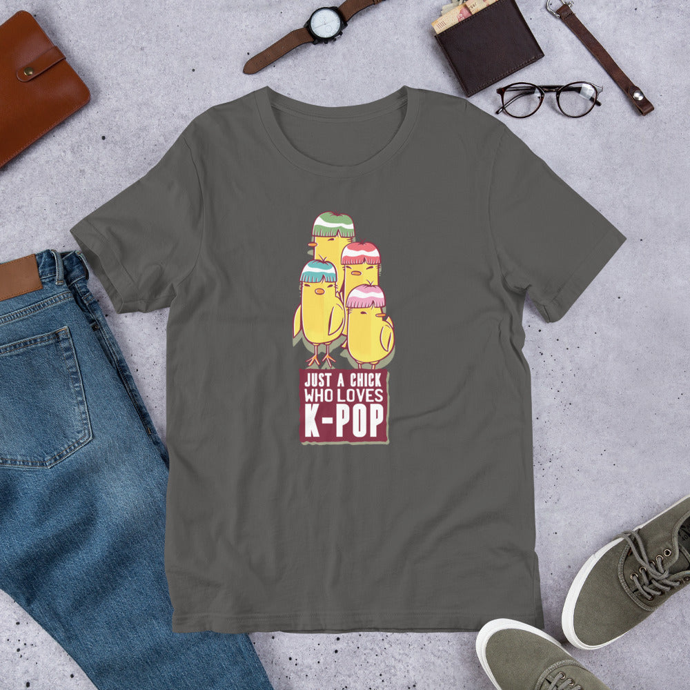 K-pop Chick Half-Sleeve T-Shirt — Asphalt