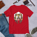 Robot One Half Sleeve T-Shirt — Red