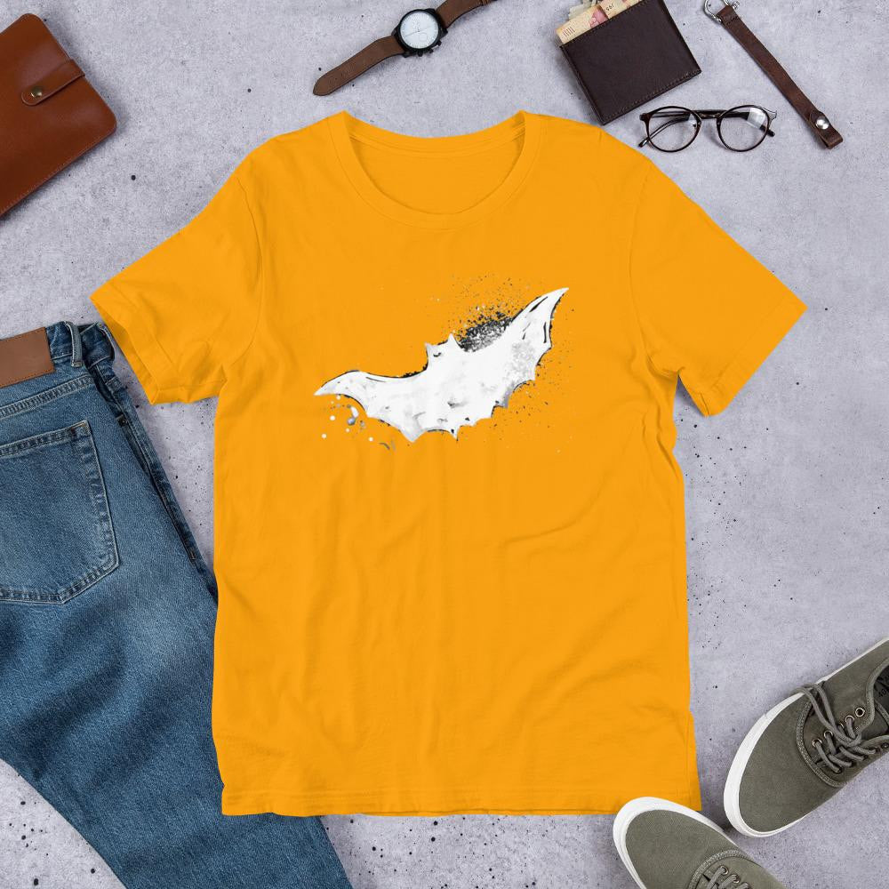 Bat Halloween Half-Sleeve T-Shirt — Gold