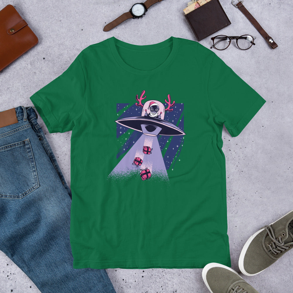 Alien Santa Half-Sleeve T-Shirt — Kelly