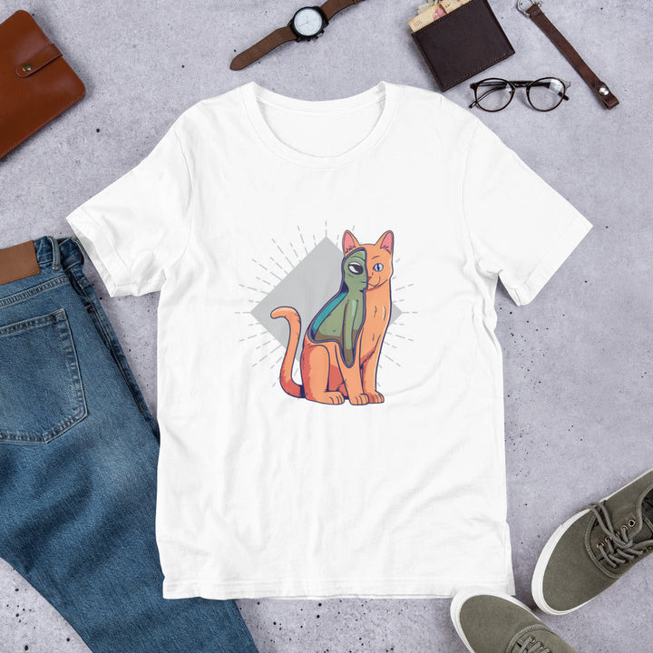 Alien Cat Costume Unisex Half-Sleeve T-Shirt #Plus-sizes