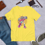 Robot Boombox Half Sleeve T-Shirt — Yellow