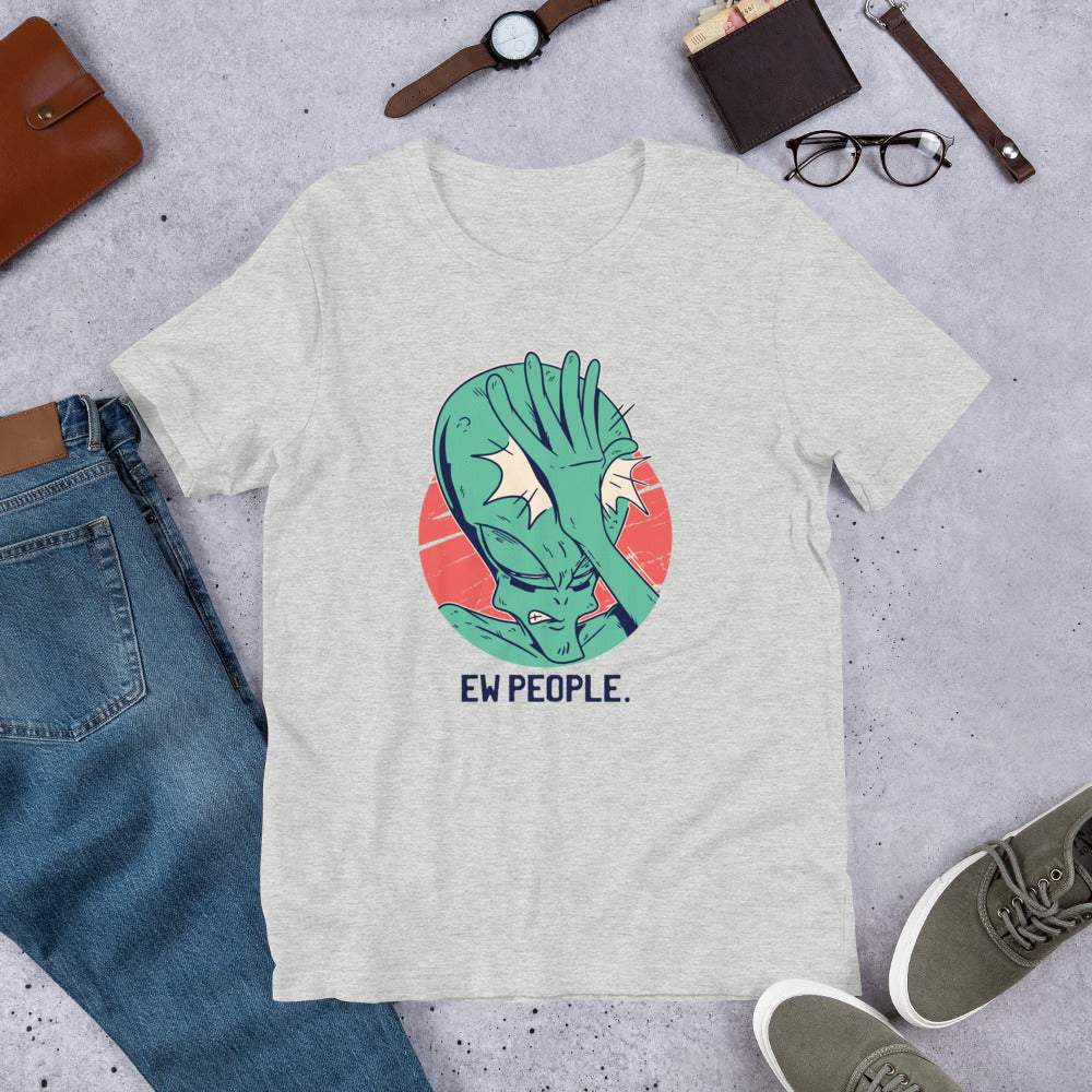 Alien Facepalm Half-Sleeve T-Shirt — Athletic Heather
