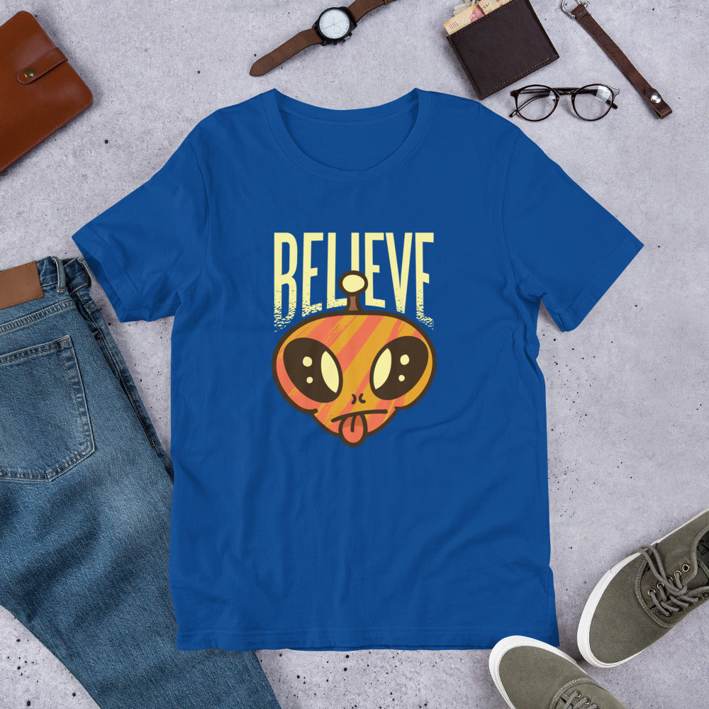 Believe Alien Half-Sleeve T-Shirt — True Royal
