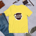 Running On Caffeine Half Sleeve T-Shirt — Yellow