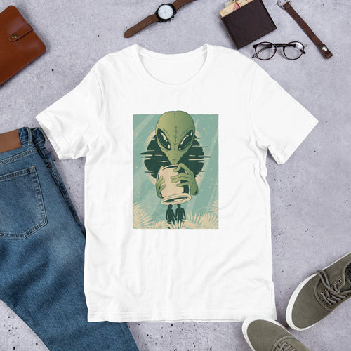 Alien Humans Abstract graphic tee – Fourth Dimension Club