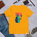 Robot Graffiti Half Sleeve T-Shirt — Gold