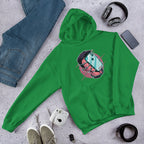 Face Hugger Phone Unisex Hooded Sweatshirt — Irish Green