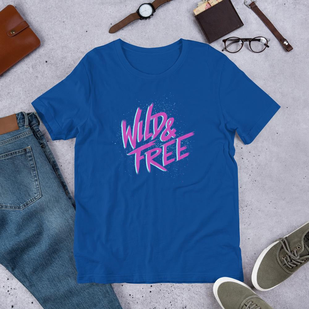Wild & Free Half-Sleeve T-Shirt — True Royal