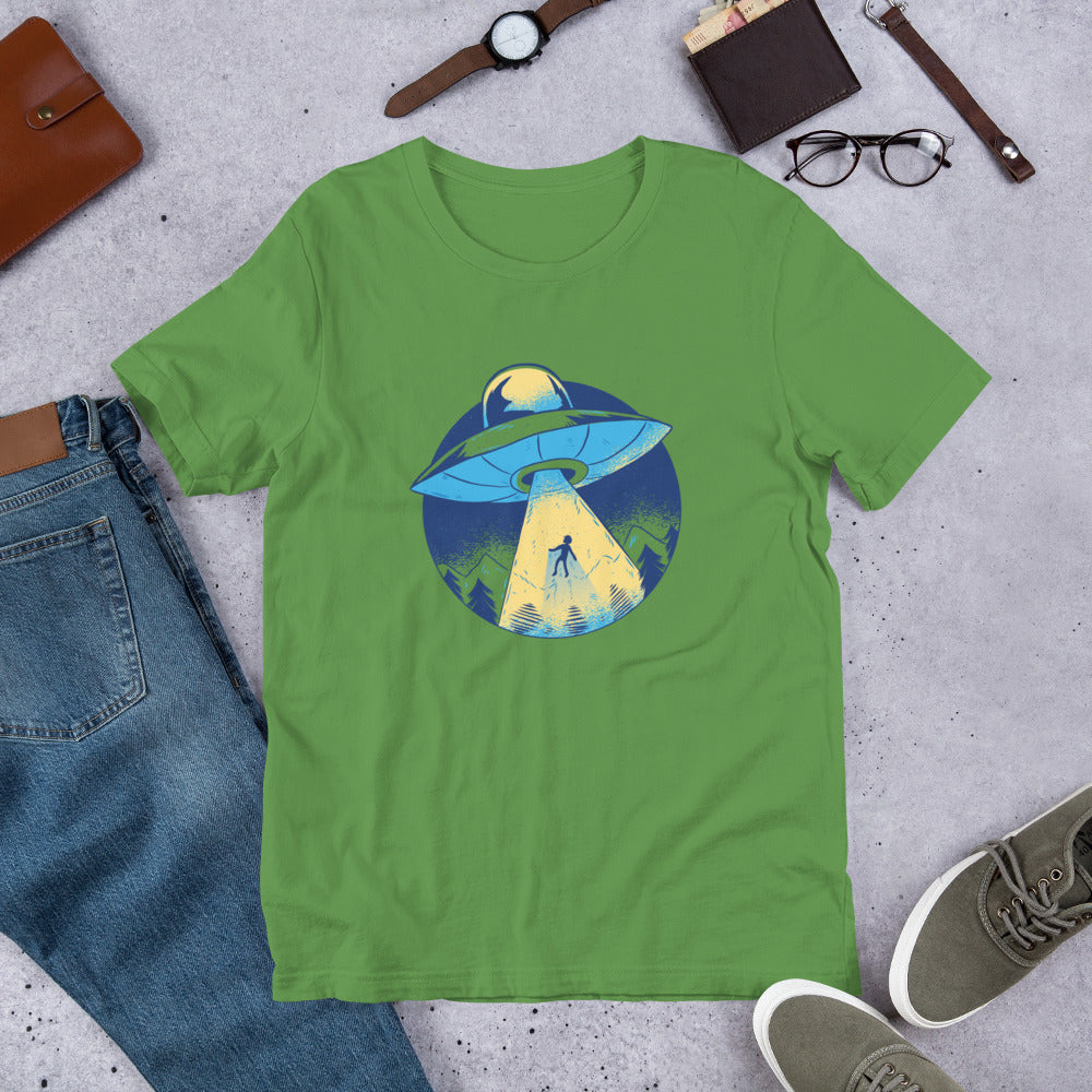 Alien Abduction Half-Sleeve T-Shirt — Leaf