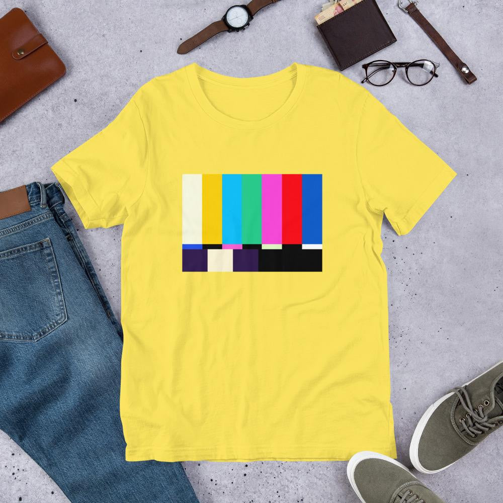 No Signal Half-Sleeve T-Shirt — Yellow