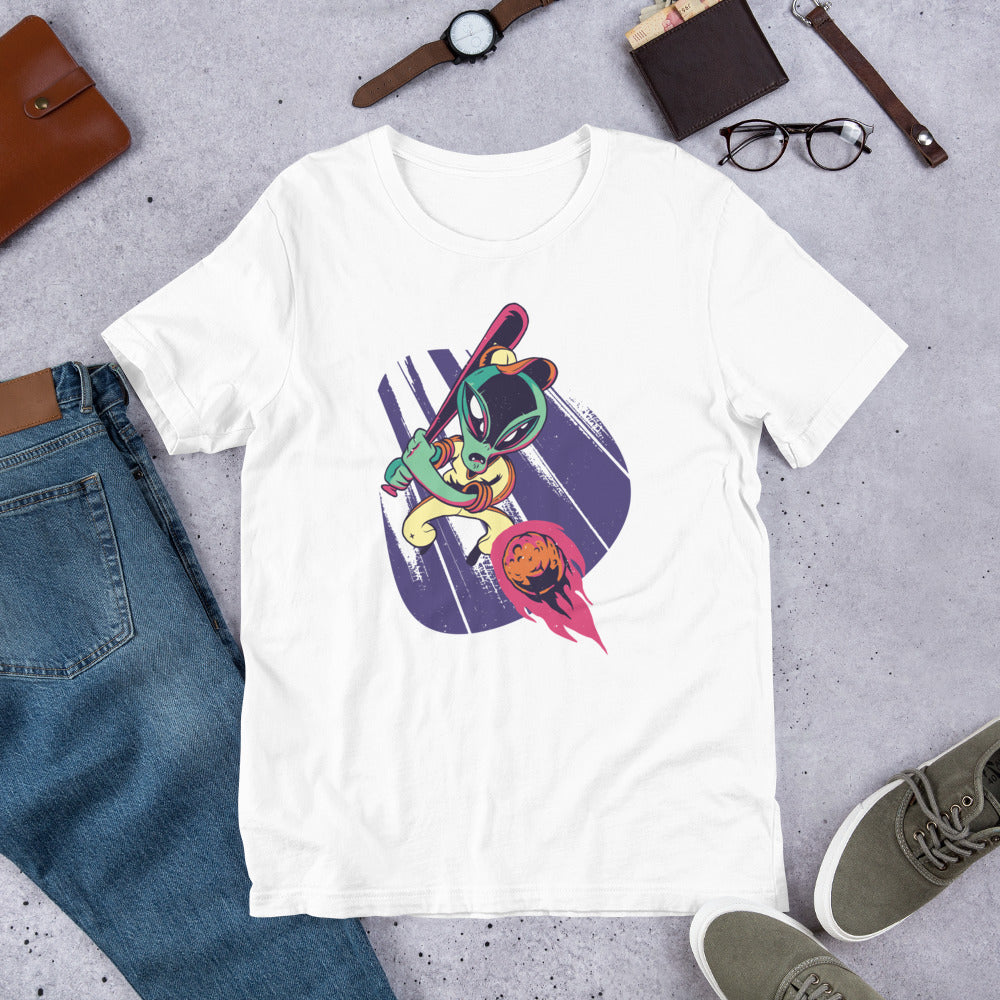 Alien Baseball graphic tee front view – Fourth Dimension Club