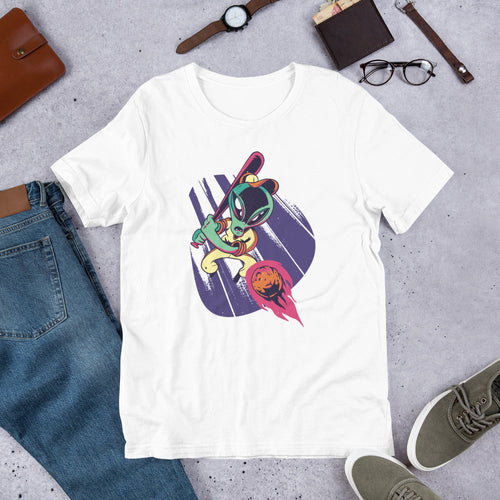 Alien Baseball graphic tee front view – Fourth Dimension Club
