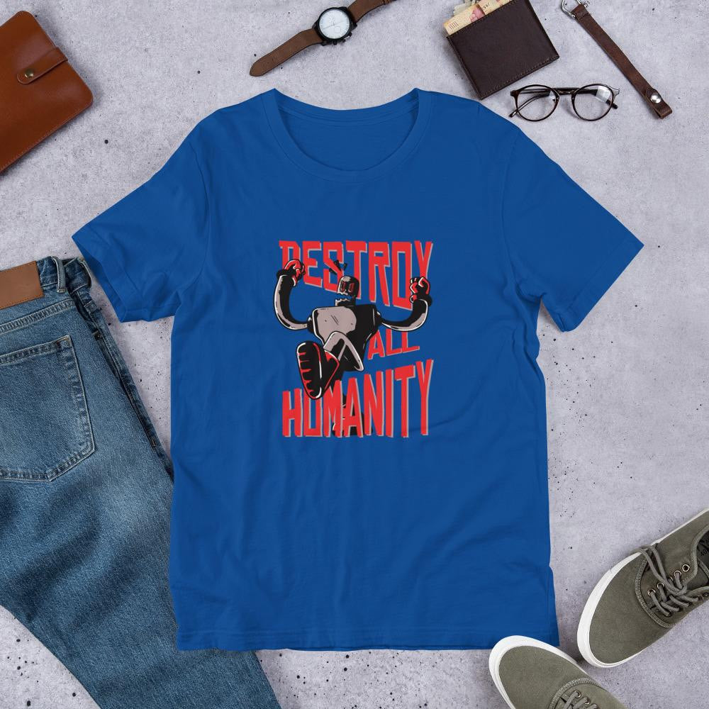 Destroy Humanity Half Sleeve T-Shirt — True Royal