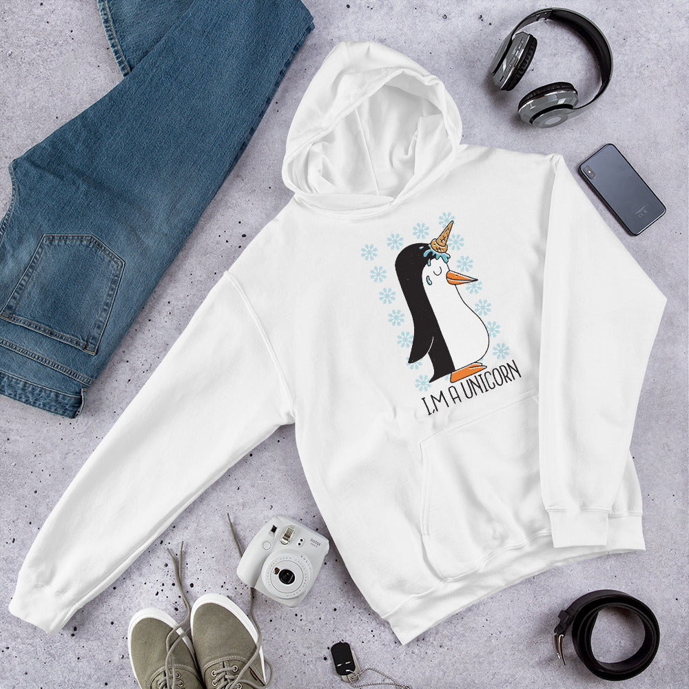 Penguin Unicorn graphic hoodie – Fourth Dimension Club