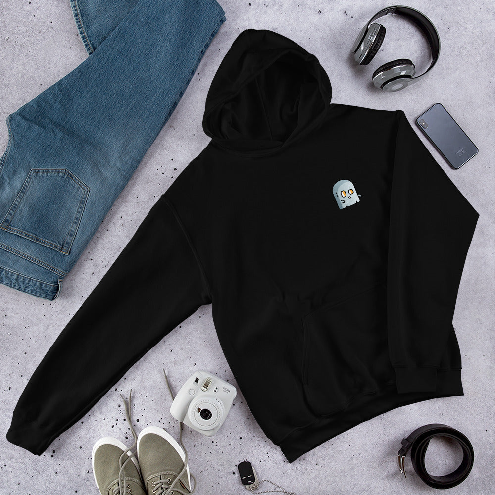 Ghost Unisex Hooded Sweatshirt — Black