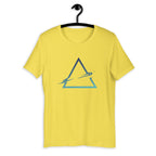 Triangle Abstract Half-Sleeve T-Shirt — Yellow