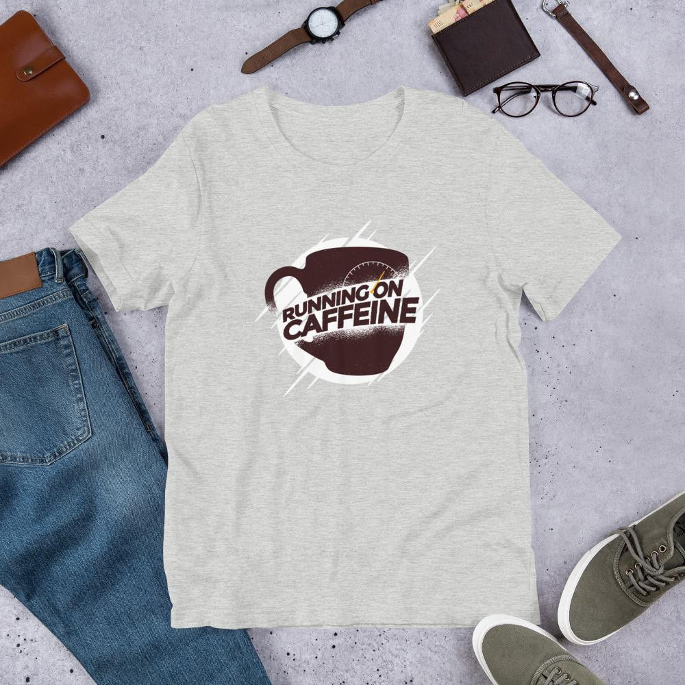 Running On Caffeine Half Sleeve T-Shirt — Athletic Heather