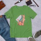 Alien Cat Costume Half-Sleeve T-Shirt — Leaf