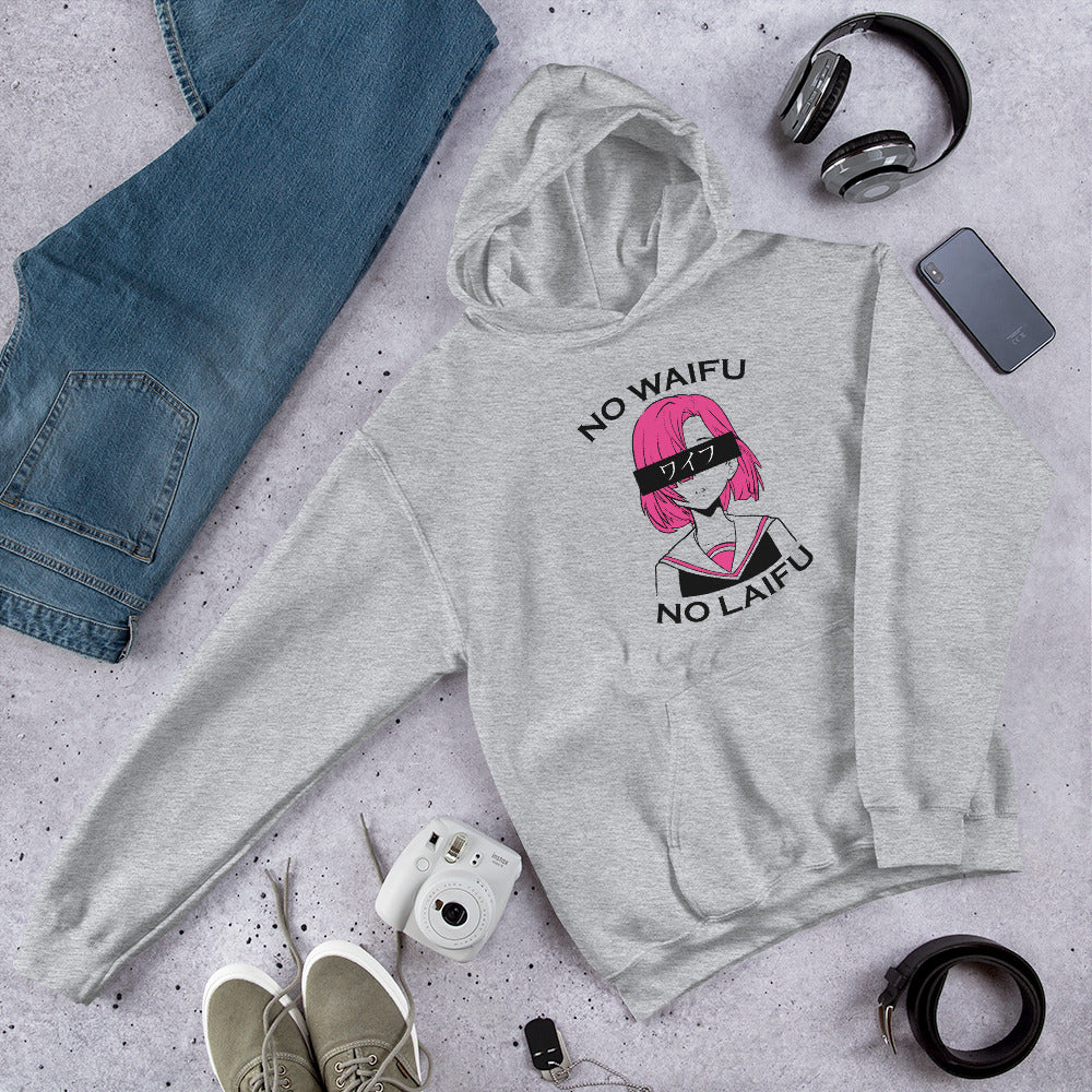 No Waifu graphic hoodie – Fourth Dimension Club