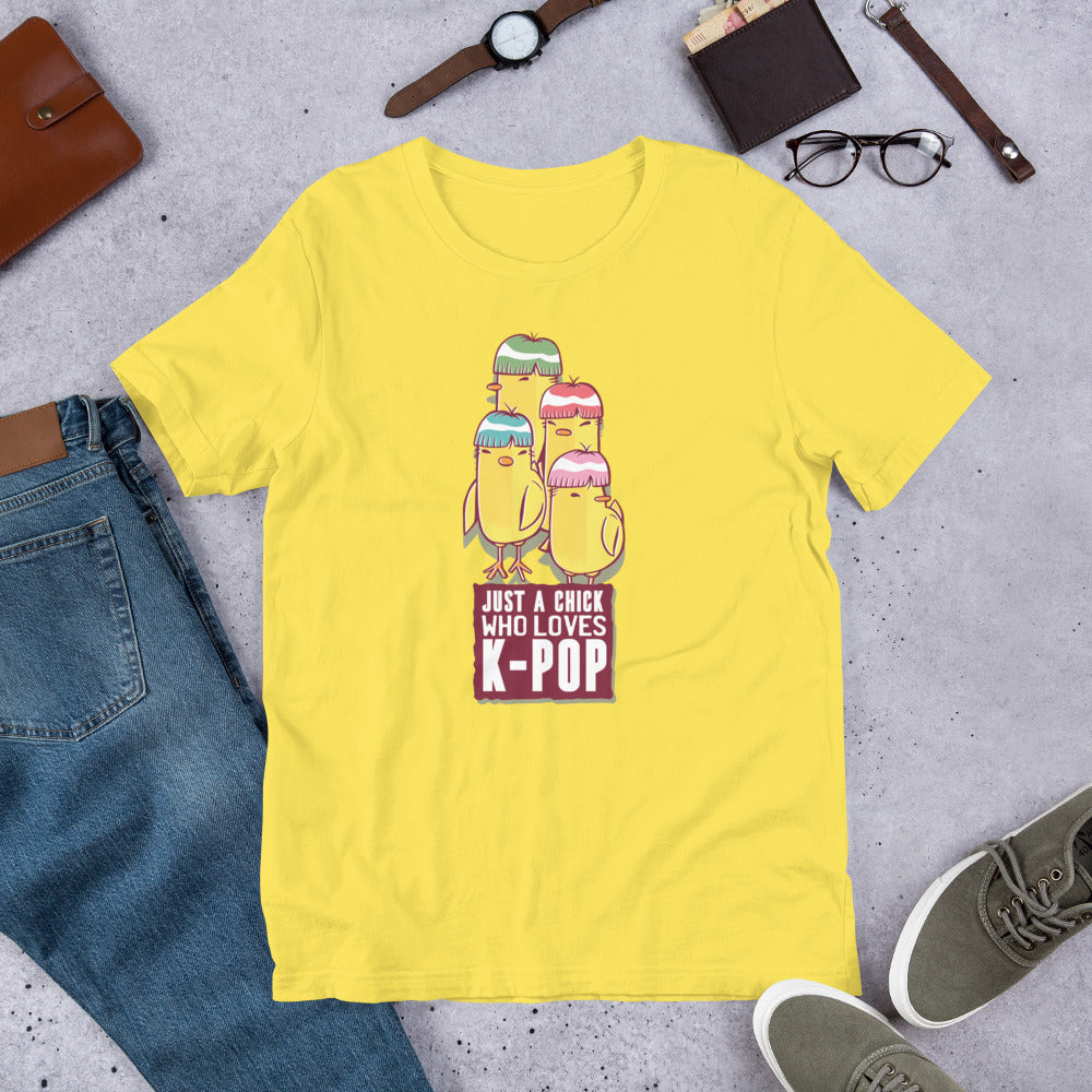 K-pop Chick Half-Sleeve T-Shirt — Yellow