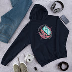 Face Hugger Phone Unisex Hooded Sweatshirt — Navy
