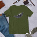 Bat Halloween Half-Sleeve T-Shirt — Olive