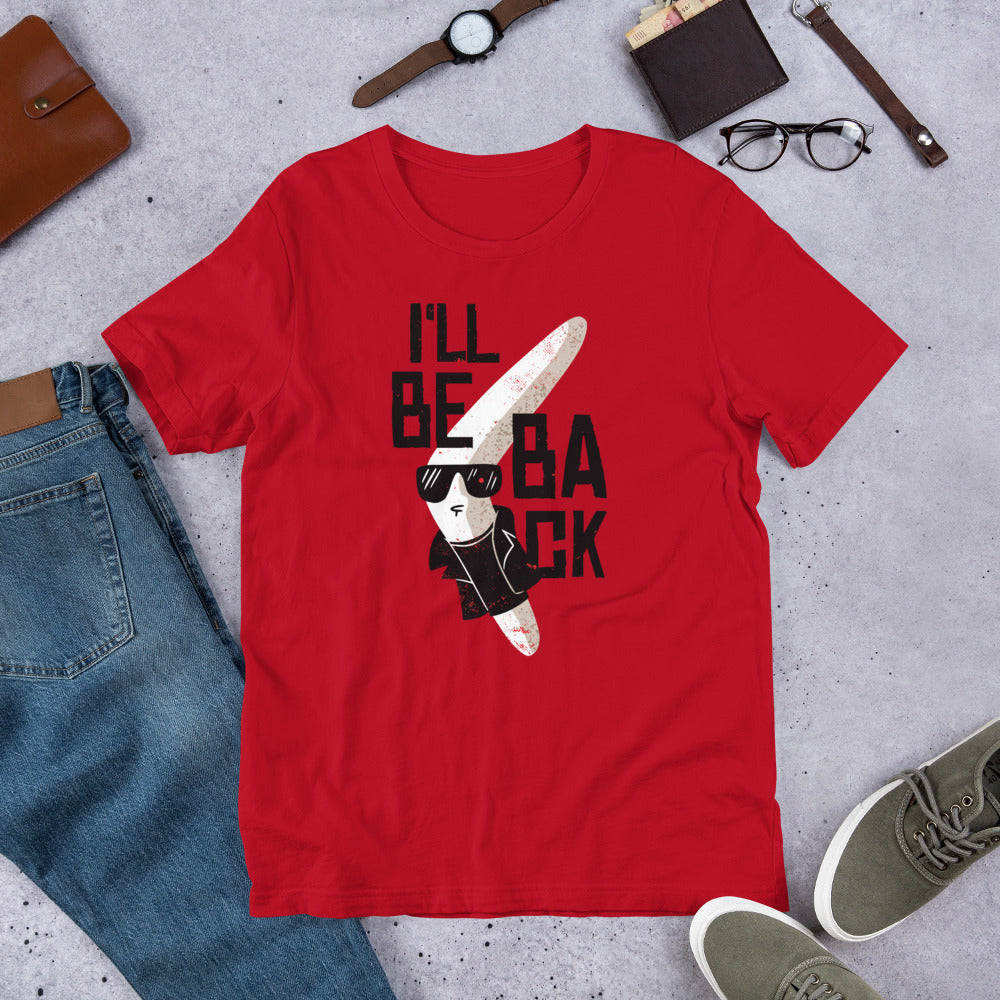 I'll Be Back Half-Sleeve T-Shirt — Red