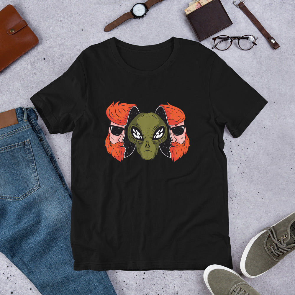 Alien Hipster Half-Sleeve T-Shirt
