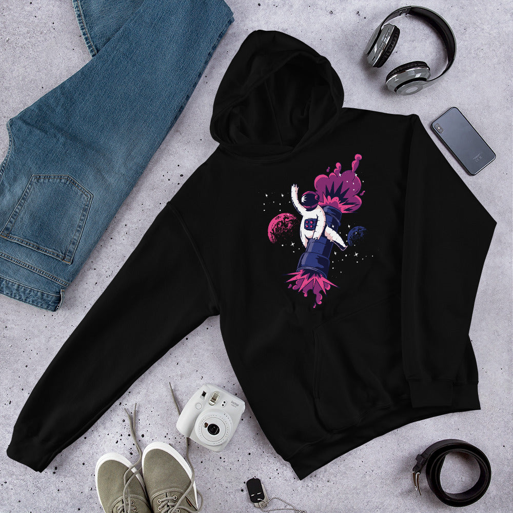Astronaut Bazooka Unisex Hooded Sweatshirt