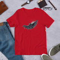 Bat Halloween Half-Sleeve T-Shirt — Red