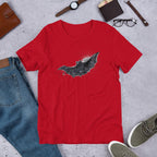 Bat Halloween Half-Sleeve T-Shirt — Red