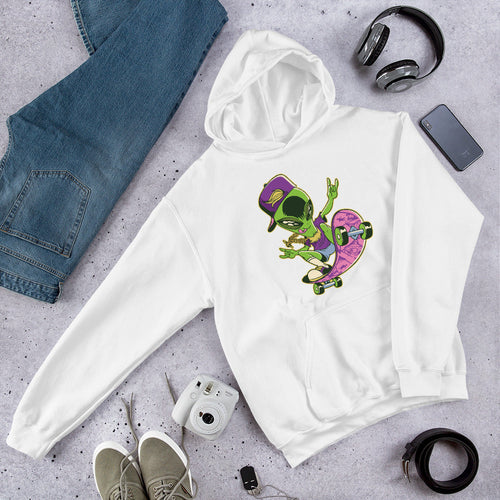 Alien Skater hoodie graphic – Fourth Dimension Club