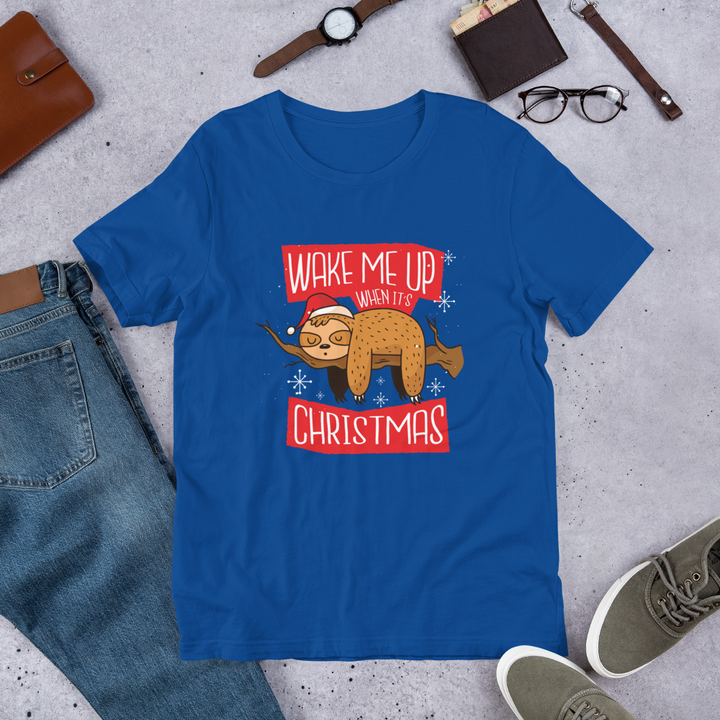 Wake Me Christmas Unisex Half-Sleeve T-Shirt #Plus-sizes