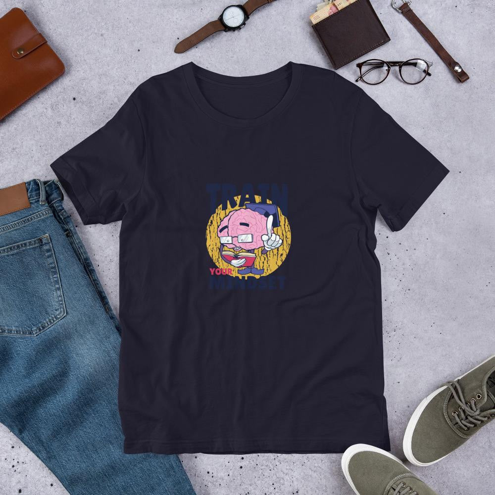 Train Your Mindset Half Sleeve T-Shirt — Navy