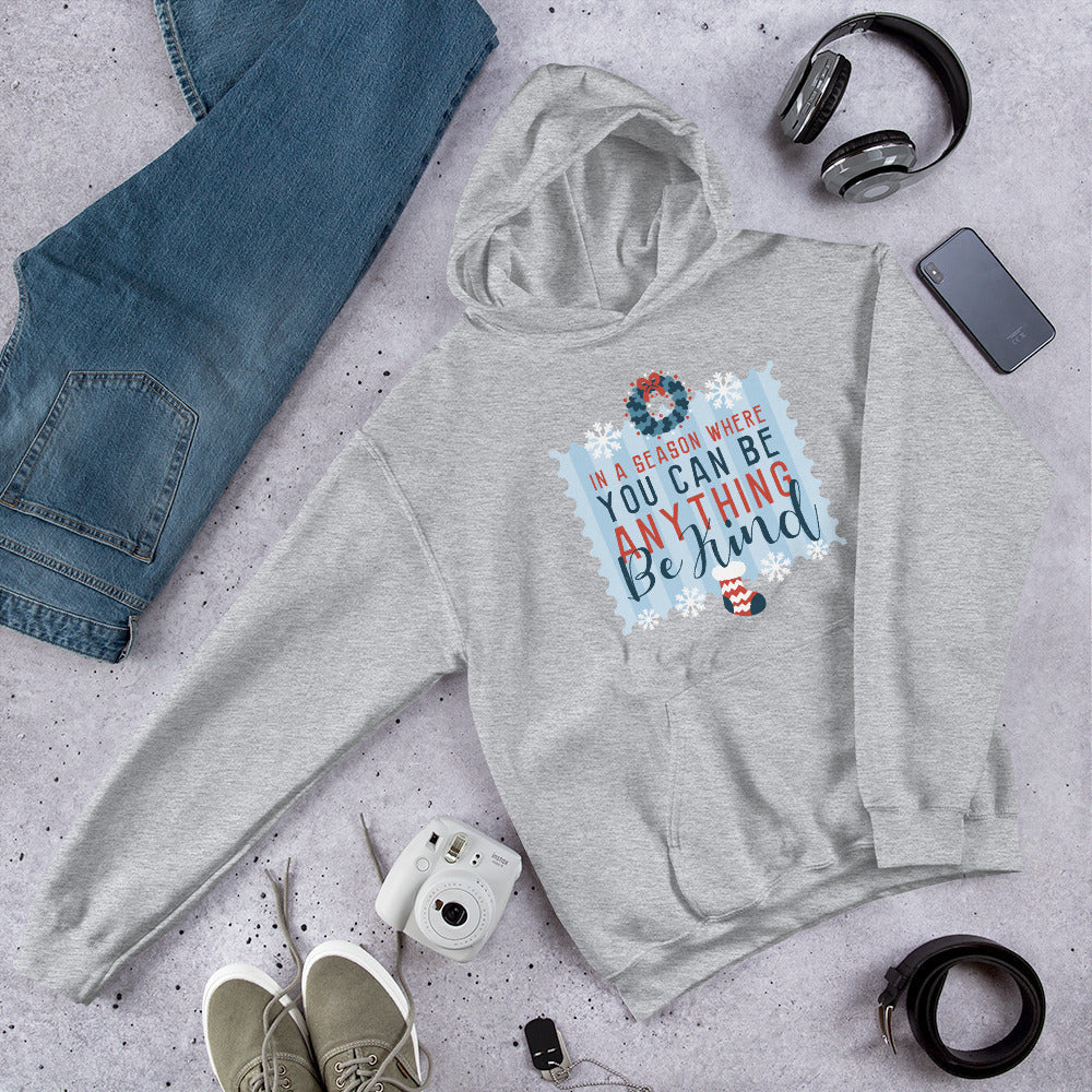 Be Kind Unisex Hooded Sweatshirt — Sport Grey