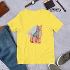 Alien Cat Costume Half-Sleeve T-Shirt — Yellow