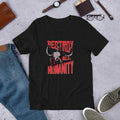 Destroy Humanity Half Sleeve T-Shirt — Black
