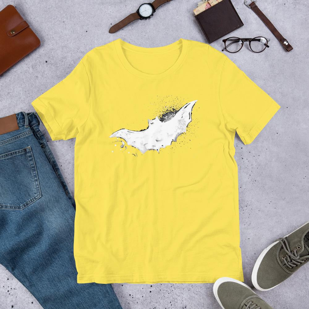 Bat Halloween Half-Sleeve T-Shirt — Yellow