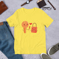 Key & Lock Love Half-Sleeve T-Shirt — Yellow
