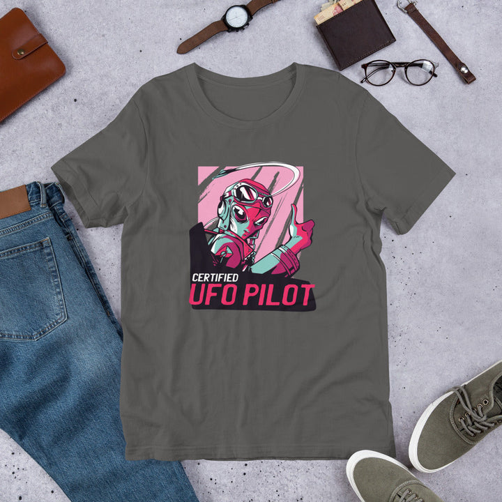 Certified UFO Pilot Half-Sleeve T-Shirt