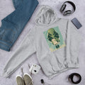 Alien Humans Abstract Unisex Hooded Sweatshirt — Sport Grey