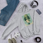 Alien Humans Abstract Unisex Hooded Sweatshirt — Sport Grey